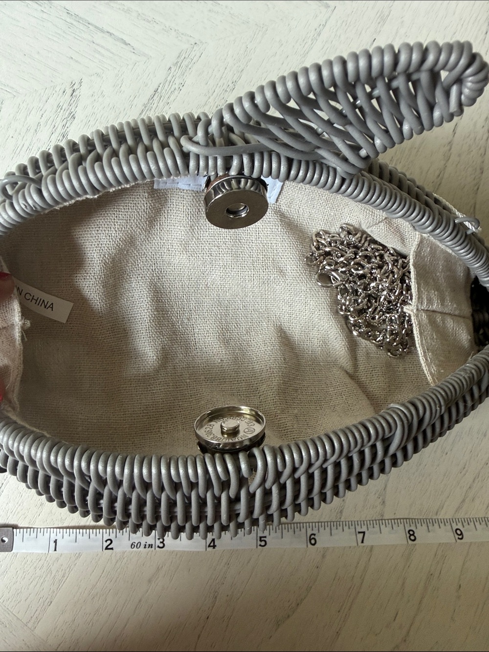 New Tommy Bahama Dolphin Woven Crossbody Bag in Charcoal Gray - Picture 15 of 15